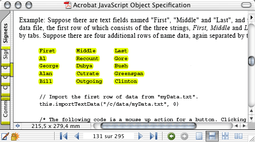 Guide Acrobat JavaScript d'Acrobat 5. Page 129