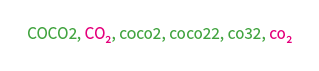 application de l'attribut indice à CO2