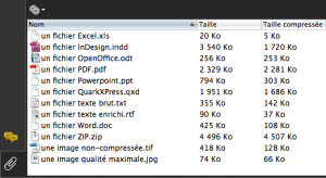 Les compressions de fichiers dans un Porte-document PDF